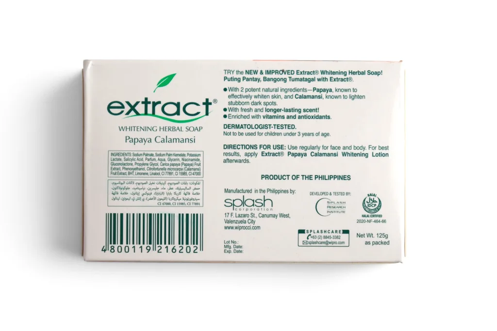 Extract Philippines Soap Whitening Herbal Papaya Calamansi 125g – photo 3